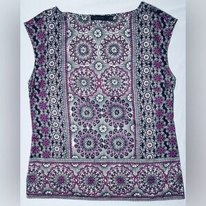 The Limited Sleeveless Geometric Floral Mandala Pattern Women's Medium Excellent